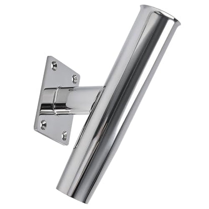 YaeMarine 2/4Pcs Tournament Style Stainless Steel Wall /Transom Mount Rod Holders for Marine Boat - style: 20 Degree-4pcs
