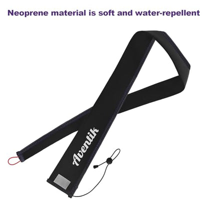 Aventik Neoprene Fishing Rods Sleeve Puncture Resistant, Labeled Protective Sock for Spinning Casting Rods Snag Resistant Floating Cover Fits 6-9ft Spinning Casting Trolling Rods - color: Black, size: 60inch, style: Casting
