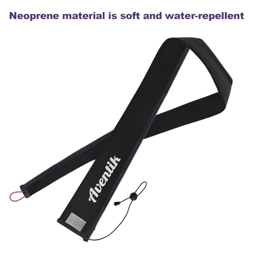 Aventik Neoprene Fishing Rods Sleeve Puncture Resistant, Labeled Protective Sock for Spinning Casting Rods Snag Resistant Floating Cover Fits 6-9ft Spinning Casting Trolling Rods - color: Black, size: 70inch, style: Casting