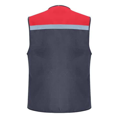 Breathable Fishing Vest for Adults and Youth Multi-Pockets Sleeveless Jacket Photography Travel Hiking Waistcoat - color: Dark Gray, size: Large