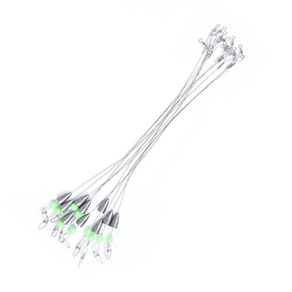 Carolina Rigs for Fishing- 12 Inch Steel Fishing Leaders with Fishing Weight, Pre Rigged Carolina Rigs with Fishing Weight 1/6oz, 1/4oz, 1/2oz, 10 Pcs - size: 1/2 oz; 12 Inch