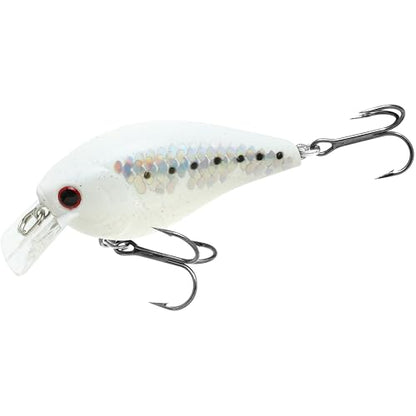 LUCKY CRAFT LC 1.5 Silent Squarebill Crankbait Fishing Lure, 2-3/8", Bass Fishing Lures for Freshwater, Hard Crankbait with Treble Fishing Hooks, Fishing Accessories - color: 794 Super Glow MS Pearl White Sardine