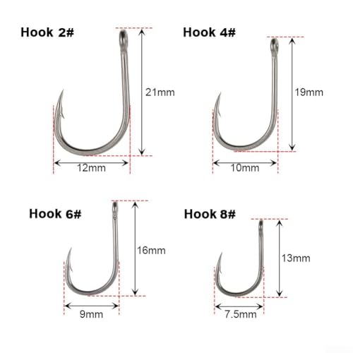 Carp Fishing Hair Rigs Having Curved Barb Steel Hooks and Boilie Bait Rig Stops Sizes 2 or 4 or 6 or 8 Boilies Pellets Meat or Floating Bait Fishing Setup