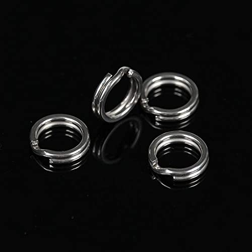 GREATFISHING 200PCS High Strength Heavy Stainless Steel Split Ring Lure Connector Swivels Snap with Fishing Pliers 30lb to 120lb Test - color: 200pc 5-9MM Ring With Plier