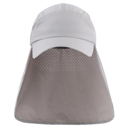 Connectyle Men's Sun Hat with Neck Flap Adjustable Breathable UPF 50+ Sun Protection Baseball Cap for Fishing Hiking Golfing - color: Light Grey