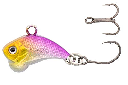 Z-Viber Micro - Ultra Light and Ice Fishing Lure - Mini Lipless Crankbait - 1/16oz Rattle Bait (0.6") - color: Purple Joker
