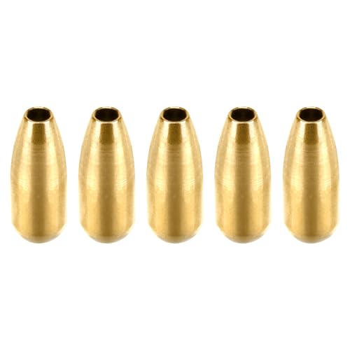 Dr.Fish Brass Lure Bodies for Spinner Making, Lure Making Supplies Parts Acessories for in-line Spinnerbaits Freshwater Fishing Lure Weights - color: 30pcs Bullet Shape/0.2*0.5"