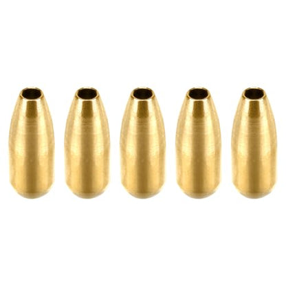Dr.Fish Brass Lure Bodies for Spinner Making, Lure Making Supplies Parts Acessories for in-line Spinnerbaits Freshwater Fishing Lure Weights - color: 30pcs Bullet Shape/0.2*0.5"