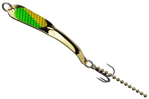 IRON DECOY Steely Fishing Lure Spoon, Casting, Trolling, Jigging, Ice, Lake, River, Stream, Freshwater, Trout, Bass, Walleye, Salmon, Crappie, Pike - color: Frog, size: 1/2 OZ