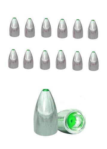 TOASIS Fishing Steel Weights Rubber-core Tube Sinkers - style: 14g/0.49_oz-12pcs