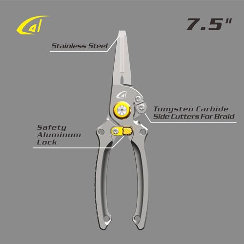 danco 2 Pack 7.5" Aluminum Fishing Side Cutters with Sheath, Fishing Line and Wire Cutter, Saltwater Safe, Fresh/Saltwater Fishing - style: 2Pack Side Cutter
