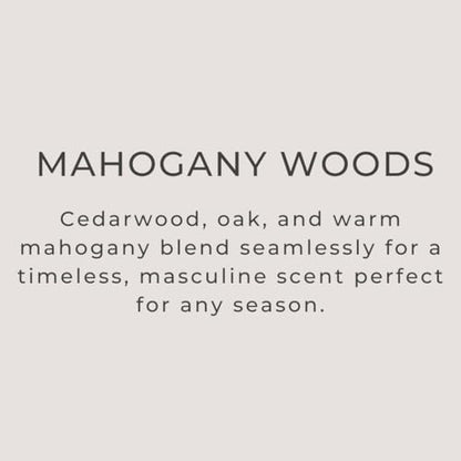 River Birch Mahogany Woods Scented Linen and Room Spray | Home Fragrance | 4 oz Glass Amber Bottle | Luxury Signature Scent | Handmade in Texas - color: Mahogany Woods