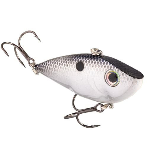 Strike King Red Eyed Shad Fishing Lure - color: Smokey Chrome / Blue, size: 0.5 ounce