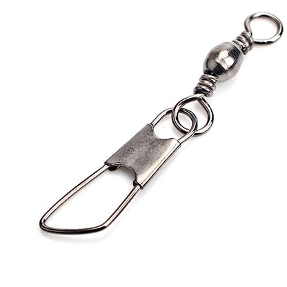 30pcs Rolling Resistance Swivel Fishing Hook Line Connector Fishing Rolling swivels Fishing Swivel Connector connectix Fishing Rolling Connector Stainless Steel to Rotate Ring - size: 10#