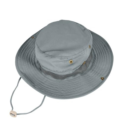 Sun Hats for Men Women Bucket Hat UPF 50+ Boonie Hat Foldable UV Protection Hiking Beach Fishing Summer Safari - color: 1pack-blueish Gray