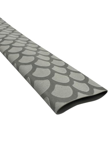 Accering Fishscale Pattern Heat Shrink Tubing Wrap for Fishing Rod Grip and Kitchen Supplies (φ25mm, L3.3ft, Gray) - color: Gray, size: φ25mm, L3.3ft