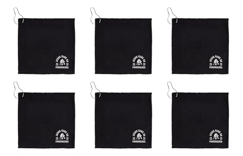 Living Grace Microfiber Towel Set - 12" Square Towels for Fishing Gym Golf Football, 6-Count, Fishers of Men - color: Fishers of Men