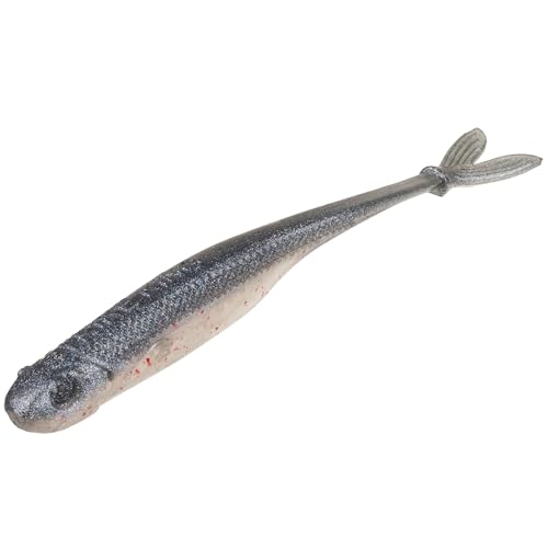Strike King Spotlight Split Minnow Fishing Lure, Soft Plastic Jerkbait, 8-Pack - color: Pro Blue Red Pearl, size: 4"