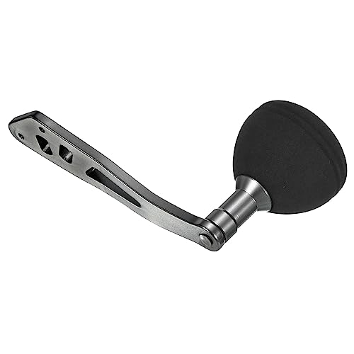 PATIKIL Baitcasting Power Handle, Metal Fishing Reel Handle EVA Knob Grip Replacement Parts for Rocker Arm Accessories - color: Silver