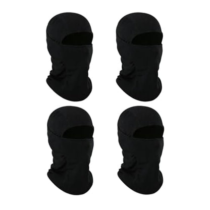 4 Pieces Balaclava Mask Sun Protection Hood Face Cover Full Head Mask for Men and Women for Hunting Fishing Skiing - color: Black