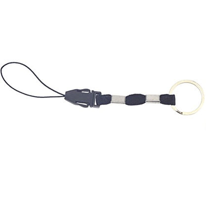 YOUOWO 10Pcs Nylon Finger Short Lanyards With Circular Ring Detachable | Lightweight,Quick Release,for Keys,Phone etc - color: 10 Pack-black
