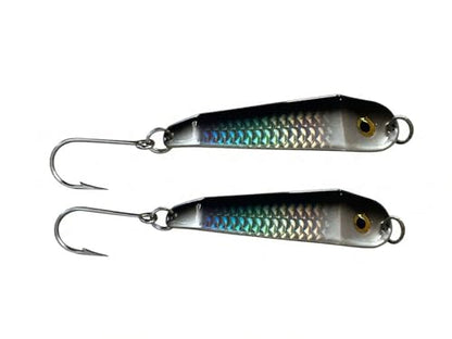 Loony Spoons Max 2-Pack Premium Fishing Lures | Salmon, Trout, Walleye - Saltwater and Freshwater - color: Cop Car, size: Size 3 - 3"