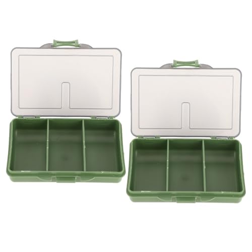 Fishing Tackle Box – Water proof Compartment Storage Case for Hooks, Baits, Lures & Terminal Tackle Accessories, Mini Clear Organizer(3-compartment) - size: 3-compartment