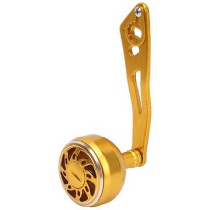 Baitcasting Reel Handle Replacement Parts, Aluminum Alloy Fishing Reel Rocker Arm with 8x5mm Mounting Hole, Lightweight Handle Grip for Baitcasting Reel Repair - color: Gold