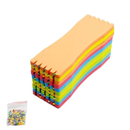 Fishing Leader Line Hook Holder,Fishing Line Foam Board Spool,10pcs Fishing Winding Board with Retaining Pins Accessories
