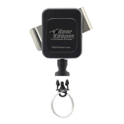 Gear Keeper Retractable Keychain with Stainless Steel Rotating Belt Clip - Split Ring Tactical Keychain for Keys & Badges - Holds Up to 21 Equipment Keys - High Force, 32-Inch Extension - USA Made - size: 15-21 Keys