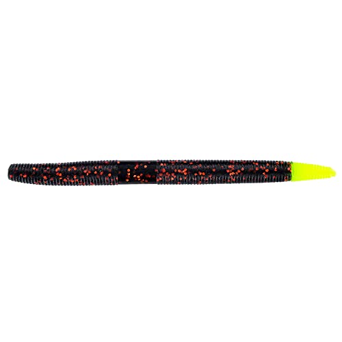 Yamamoto 5" Senko Soft Stick Bait, 10-Pack, Bass Fishing Soft Plastic Lure, Multiple Colors - color: 163 BODY/CHARTREUSE TAIL