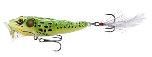 Popping Frog Lure by LIVETARGET - color: Fluorescent Green Yellow, size: 2.5"