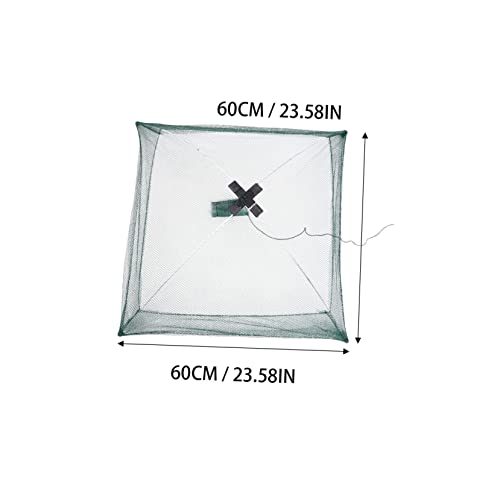 4Pcs Automatic Folding Fishing Net Portable Fishing Landing Net Foldable Mesh Trap for Crayfish Crab Minnow Freshwater and Saltwater