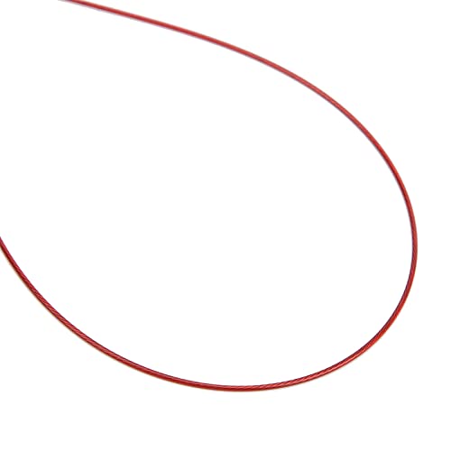 RiToEasysports Fishing Wire Line Leash, Anti Bite Steel Fishing Leader with Rolling, for Sea Boat Deep Sea - color: Red