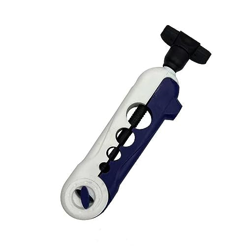 1Pack Mini Fishing Line Winder Spooler Machine,Portable Adjustable Detachable Spinning Reel Spool Spooling Station System, Baitcaster Multifunctional Line Winder Tool - color: white and blue