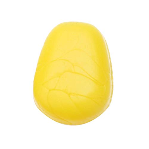 Demeras 60pcs Fake Soft Corn Lures Plastic Artificial Up Baits Fishing Lures Simulation Carp Fishing Lures for Carp Trout Bream(Yellow)