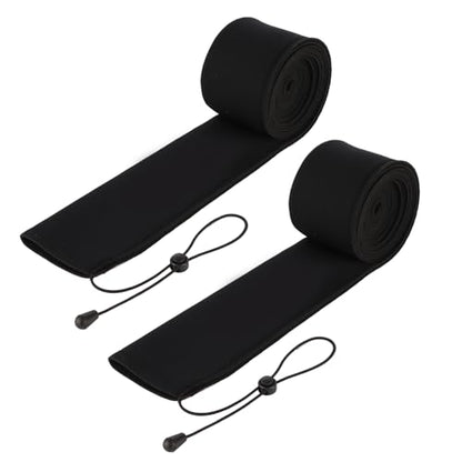 Neoprene Camo Fishing Rod Sleeves,Fishing Pole Sleeves,Fishing Rod Socks | UV Resistance,Puncture Resistant, Protect Casting, Spinning, Trolling Fishing Rods, Storage, tangled-free,75in,68in,60in - color: 2-Black, size: 60"