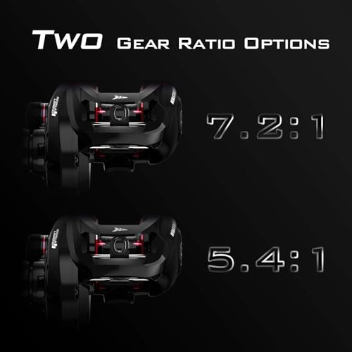 KastKing Royale Legend II Baitcasting Reels, New Compact Design Baitcaster Fishing Reel, 17.64LB Carbon Fiber Drag, Cross-Fire 8 Magnet Braking System, Available in 5.4:1 and 7.2:1 - color: 7.2:1-right