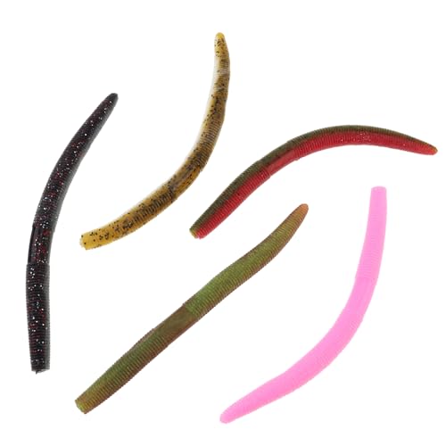 30pcs Soft Plastic Bait Bass Fishing Lure, Senko Worms Wacky Worm Rig Worms Fishing Lure Kit for Bass Trout Salmon Walleye Fishing Worms Lures