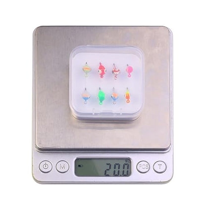 Ice Fishing Jigs Kit Essential Ice Fishing Lures for Beginners to Hook Big Fish and Reel in The Fun! - color: B8Pcs