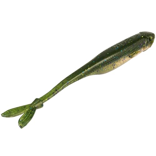 Strike King Spotlight Split Minnow Fishing Lure, Soft Plastic Jerkbait, 8-Pack - color: The Real Gill, size: 3"