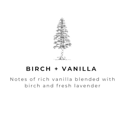 River Birch Birch + Vanilla Scented Linen and Room Spray | Home Fragrance | 4 oz Glass Amber Bottle | Luxury Signature Scent | Handmade in Texas - color: Birch + Vanilla