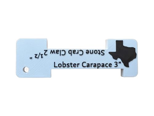 Crab & Shellfish Gauge – Blue Crab, Stone Crab, Lobster & Dungeness Measuring Tool – Recreational Fishing Size Gauge – Multiple Regulation Options - style: Texas Crab & Lobster Gauge
