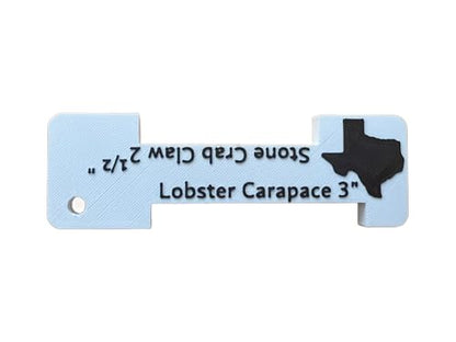 Crab & Shellfish Gauge – Blue Crab, Stone Crab, Lobster & Dungeness Measuring Tool – Recreational Fishing Size Gauge – Multiple Regulation Options - style: Texas Crab & Lobster Gauge