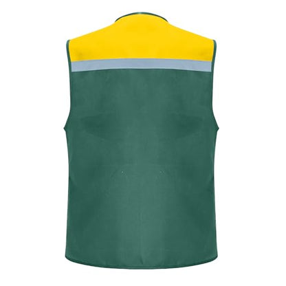 Breathable Fishing Vest for Adults and Youth Multi-Pockets Sleeveless Jacket Photography Travel Hiking Waistcoat - color: Green, size: Medium