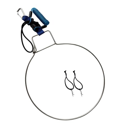 Professional Fishing Stringer 304 Stainless Steel Construction Retractable Spring Hook with Fast Release Clip Fast Release - color: Blue