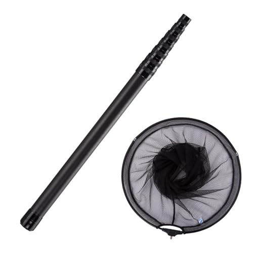Portable Fishing Handle Poles Long Net Telescoping Handle Carbon Fibers Landing Net Rod Enduring Fishing Accessories - size: 1.3m