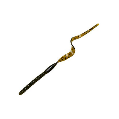 YUM Ribbontail Worm Curly-Tail Swim-Bait Bass Fishing Lure - color: Watermelon Seed
