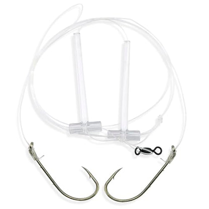 Aqua-Clear Hi-Lo Tandem Rig - color: Mono 18 in / 45.7 cm, style: 6/0 Bait Holder