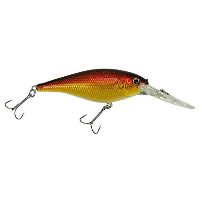 Berkley Flicker Shad Fishing Lure, Black Gold Sunset, 1/4 oz, 2 1/4in | 6cm Crankbaits, Size, Profile and Dive Depth Imitates Real Shad, Equipped with Fusion19 Hook - color: Black Gold Sunset, size: 2 1/4in - 1/4 oz